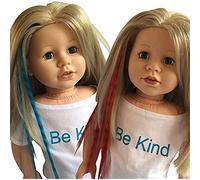 THE NEW YORK DOLL COLLECTION Pinzas Cabello Extensiones para 18 Pulgadas / 46 cm Muñecas - Muñeca Peluca Pieza - Verde y Naranja - para Niña Muñeca Accesorios