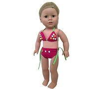 The New York Doll Collection Sweet Bikini Swim Set con Varias Flores Diseño Apto para muñecas de 18 Pulgadas
