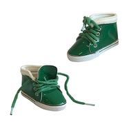 THE NEW YORK DOLL COLLECTION Verde Brillante Cuero Muñeca Zapatillas Encaja 18 Pulgadas / 46 cm Muñecas - para Moda Niña Muñecas - Muñeca Zapatos - Muñeca Zapatillas