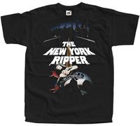 The New York Ripper V1 Lucio Fulci Horror 1982 Unisex 100% Cotton Short-Sleeve T-Shirts Black M