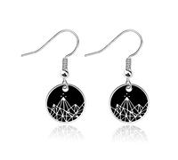 The Night Court Jewelry - Pendientes de corte de espinas y rosas para las estrellas Night Court Bookish Gifts, 1.5 cm, Acero inoxidable