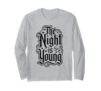 The Night is Young Gothic Spooky Halloween Diseño Manga Larga