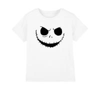 The Nightmare Before Christmas Disney Jack Face Blanco Camiseta Infantil, Blanco, 12-13 A