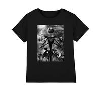 The Nightmare Before Christmas Disney Jack Skellington Lluvia Camiseta Infantil, Negro, 5-6 A