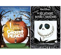 The Nightmare Before Christmas DVD & James and the Giant Peach Tim Burton Disney Animated Movie Set Bundle