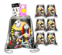 The Nightmare Before Christmas Juego de 6 bolsas de recuerdo de fiesta - Paquete de 6 bolsas de cabestrillo de Pesadilla antes de Navidad, calcomanías, más para niños | TNBC Suministros para fiestas