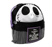 The Nightmare Before Christmas - Neceser de maquillaje para mujeres y niñas, diseño de Jack Skellington, Black, Talla única, Bolsa de maquillaje