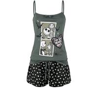 The Nightmare Before Christmas Pesadilla Antes De Navidad Comic Mujer Pijama Negro/Gris M 100% algodón