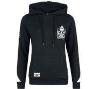 The Nightmare Before Christmas Pesadilla Antes De Navidad Here Comes Jack Mujer Sudadera con Capucha Negro-Blanco L