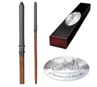 Replica the noble collection harry potter draco malfoy varita con caja y placa de identificacion