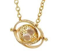 THE NOBLE COLLECTION Harry Potter Time Turner Edición Especial - Collar chapado en oro de 24 quilates en exhibición de coleccionista - Juego de películas con licencia oficial