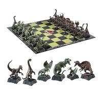The Noble Collection Jurassic Park Juego de ajedrez - 32 piezas de ajedrez de plástico altamente detalladas - Juego de película oficial de Jurassic Park