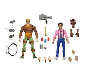 The Noble Collection NECA, Rat King & Vernon Pack 2 Figuras 18cm Scale Action Figure TMNT Cartoon Las Tortugas Ninja