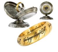 The Noble Collection One Ring Acero Inoxidable - Oro Tamaño EE. UU. 6