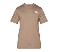 The North Face Camiseta Hombre M SS Box NSE Tee Marrón y Gris Talla L