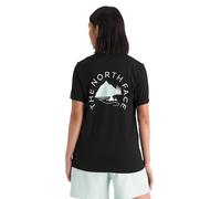 The North Face - Camiseta Gráfica Regular de Monte para Mujeres - Mezcla de Algodón y Poliéster - Estampado Gráfico Húmedo Frontal y Trasero - TNF Black, M