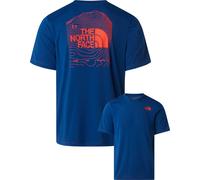 The North Face - Camisetas - M Bitmap Logo Short Sleeves Tee-Graphic Estate Blue - Talla XL - Azul Azul XL