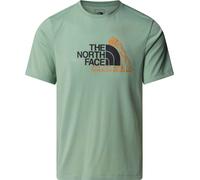 The North Face - Camisetas - M Mountain Foundation SS Tee Graphic Slate Moss - Talla 130-141 - Verde Verde 130-141