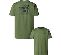 The North Face - Camisetas - M Mountain Sketch SS Tee Bark Mist - Talla S - Verde Verde S