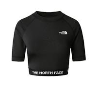 THE NORTH FACE Crop Logsleeve Camiseta, TNF Black, Small para Mujer