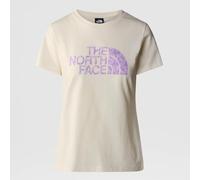 THE NORTH FACE Easy Camiseta, White Dune-Icy Lilac Garment Fold Print, XX-Large Mujeres