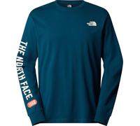 The North Face L/S Varsity Graphic Tops de Manga Larga para Hombre Midnight Petrol S