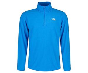 The North Face M 100 Glacier 1/4 Zi Clear Lake Blue Fleece, Hombre, Clear Lake Blue, XL