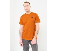 The North Face NF0A87NPAQE M S/S Box NSE tee T-Shirt Hombre Digital Orange/White Du Tamaño XL