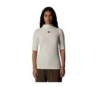 The North Face NF0A89C3QLI W S/S Mock Neck Slim tee T-Shirt Mujer White Dune Tamaño M