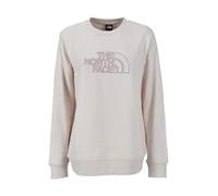 The North Face NF0A8C1EATW W Drew Peak Light Crew Sweatshirt Mujer White Dune/Metal Pink Tamaño L