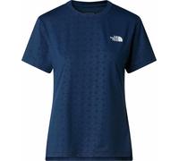 The North Face - Ropa de senderismo mujer - W Flex Geo Embossed Short Sleeve Reg Tee Summit Navy para Mujer - Talla L - Azul marino Azul marino L