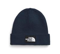The North Face TNF - Gorro con Solapa con Logo (Corte clásico, Gorro de Punto canalé para Hombre y Mujer, Logotipo Tejido o Parche Icono Bordado, Color Azul Marino, Talla única