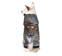The Northeast Tiger in The Snow - Sudadera con capucha para perros pequeños, suaves y transpirables, ropa para mascotas pequeñas