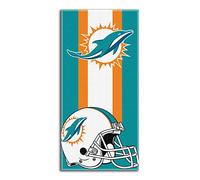THE NORTHWEST COMPANY NFL Zone Read Toalla de Playa, 76,2 x 152,4 cm, Unisex Adulto, NFL Miami Dolphins Zone Read, Toalla de Playa, 76,2 x 152,4 cm, 1NFL720000010RET, Agua, 30" x 60"