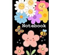 The notebook has ruled lines with a smiling flower pattern hardcover: Aesthetic, Coquette, Vintage Lined Journal/Notebook For Women, 6"x9", Lined/Ruled Cream Pages