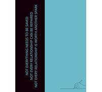 The notebook is gray-lined and spaced for Narrow-ruled space with a margin. The notebook cover is a simple graphic with motivational: Not everything needs to be saved.