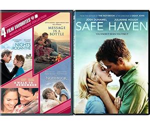 The Notebook + Safe Haven Romance Movies DVD A walk to Remember / Nights in Rodanthe / Message in a Bottle Set Double Love Twice as Much 5 movie pack