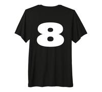 The Number 8 Eight Sports Team - Impresión Trasera de cumpleaños a Juego Camiseta Premium