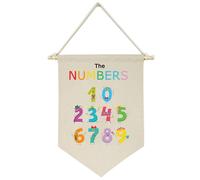 the Numbers Education - Christmas Gifts for Baby Kids Girl Nursery Room Front Door - Canvas Hanging Flag Banner Wall Sign Decor - Preschool