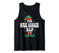 The Nurse Manager Elf Funny Christmas Matching Family Camiseta sin Mangas
