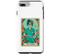 The Nurse Tarot Card Skeleton Nurse Halloween Roses Carcasa para iPhone 7 Plus/8 Plus