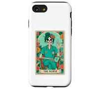 The Nurse Tarot Card Skeleton Nurse Halloween Roses Carcasa para iPhone SE (2020) / 7/8