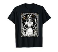 The Nurse Tarot Skeleton Night Shift RN Vintage Graphic Camiseta