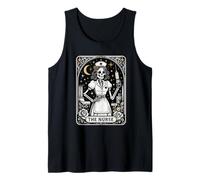 The Nurse Tarot Skeleton Night Shift RN Vintage Graphic Camiseta sin Mangas