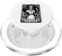 The Nurse Tarot Skeleton Night Shift RN Vintage Graphic PopSockets PopGrip para MagSafe