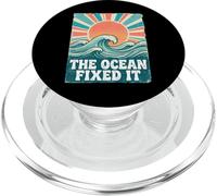 The Ocean Fixed It Retro Beach Waves Sun PopSockets PopGrip para MagSafe