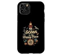 The Ocean Is My Happy Place Lighthouse Nautical Design Carcasa para iPhone 11 Pro