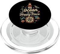 The Ocean Is My Happy Place Lighthouse Nautical Design PopSockets PopGrip para MagSafe