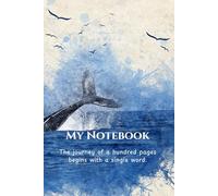 "The Ocean Journal: A Minimal Whale-Inspired Notebook for Reflection, Writing & Inspiration": “The journey of a hundred pages begins with a single word.”