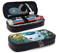The Octonauts - Estuche de piel para lápices, estuche con cremallera duradera, para niños y niñas, oficina